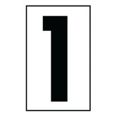 Ambiance "1" Address Number Tile in White