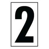Ambiance "2" Address Number Tile in White