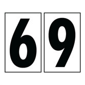 Ambiance "6/9" Address Number Tile in White