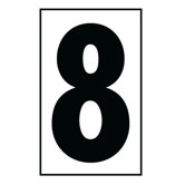 Ambiance "8" Address Number Tile in White