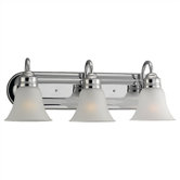 Gladstone  Vanity Light with Satin Etched Glass