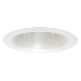 6" Shower Trim with Deep Cone Baffle in White