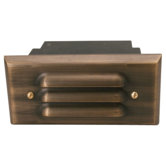 Meridian Voyager Louver Step Light in Weathered Brass