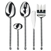 Handmade Silver Tear 5 Piece Hostess Set