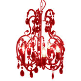 Klassik Kronleuchter Venezia in Rot