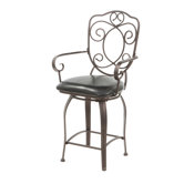 24" Crested Back Counter Stool