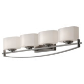 Bleeker Street Four Light Bath Vanity in Brushed Steel