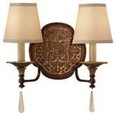 Marcella Two Light Bath Vanity in British and Oxidized Bronze
