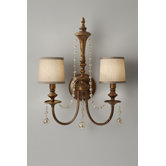 Clarissa Two Light Wall Sconce in Firenze Gold