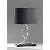 Jackson One Light Table Lamp in Polished Nickel