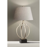 Grandeur One Light Table Lamp in Ebonized Silver Leaf