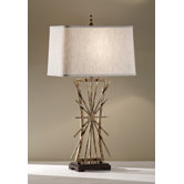 Atticus One Light Table Lamp in Poly Chrome Iron