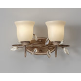Priscilla Two Light Bath Vanity in Arctic Silver