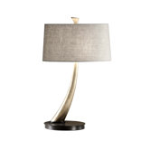 Armand Two Light Table Lamp in Ebonized Silver Leaf