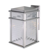 Mission Lodge Large Wall Lantern in Brushed Aluminum