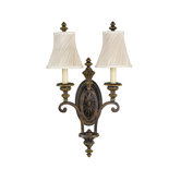 Edwardian  Candelabra Wall Sconce in Walnut