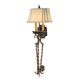 Castalia Two Light Wallchiere in Silver Leaf Sienna