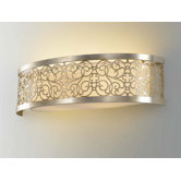 Arabesque  Wall Sconce in Silver Leaf Patina