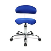 Drehhocker "Sitness 40" mit R&uuml;ckenunterst&uuml;tzung in Royalblau