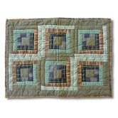 Green Log Cabin Standard Pillow Sham