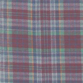 Burgundy Plaid Blue and Golden Lines Curtain Valance