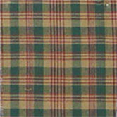 Green and Warm Brown / Red Plaid Toss Pillow