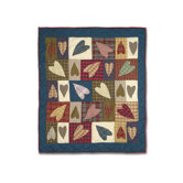 Primitive Hearts Cotton Crib Quilt