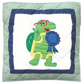 Green Scene Cotton Toss Pillow