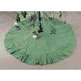 Green White Checks Treeskirt