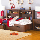 Dillon Bookcase in Distressed Brown Cherry