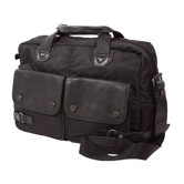 Aelius Leather & Nylon Double Pocket Computer Bag