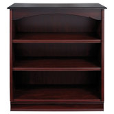 York Low Wide Bookcase in Mahogany