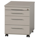 Evolution 3 Drawers Mobile Pedestal in Light Grey