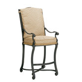 Villa Stationary Counter Stool with Cushions