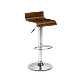 Stratos Bar Stool in Walnut Veneer