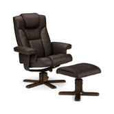 Malmo Swivel Recliner in Dark Brown