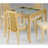 Alaska Dining Table With Fixed Glass Top - 92cm