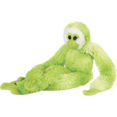 Hanging Gibbon Stuffed Animal in Green