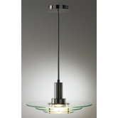 Aperture One Light Pendant in Satin Chrome