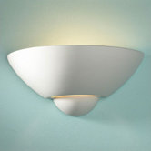 Vector Wall Light in Unglazed White Ceramic