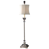 Sherise Buffet Lamp in Silver Plated Metal