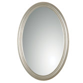 Franklin Oval Mirror in Antique Silver Leaf