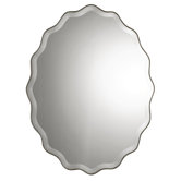 Teodora Wall Mirror in Antiqued Silver
