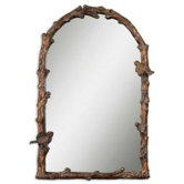 Paza Arch Mirror in Distressed Antiqued Gold