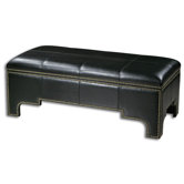 Onika Faux Leather Storage Bench