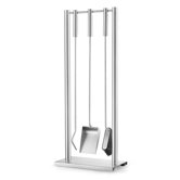 Ghio 3 Piece Stainless Steel Fireplace Tool Set