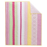Girls Stripes Curtain Panel with 3" Rod Pocket
