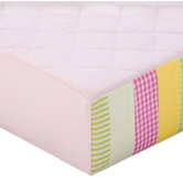 Girls Stripes and Plaids Quilted Changing Pad Cover
