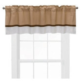 Metro Valance in Khaki and Chocolate