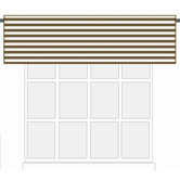 Stripes Valance in White and Chocolate